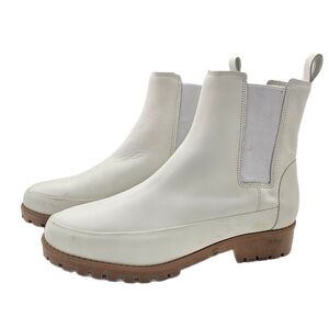 Rebecca Allen Women’s The All Weather Boot Cream Leather Size 8.5
